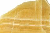 Polished, Orange, Honeycomb Calcite Slab - Utah #264285-1